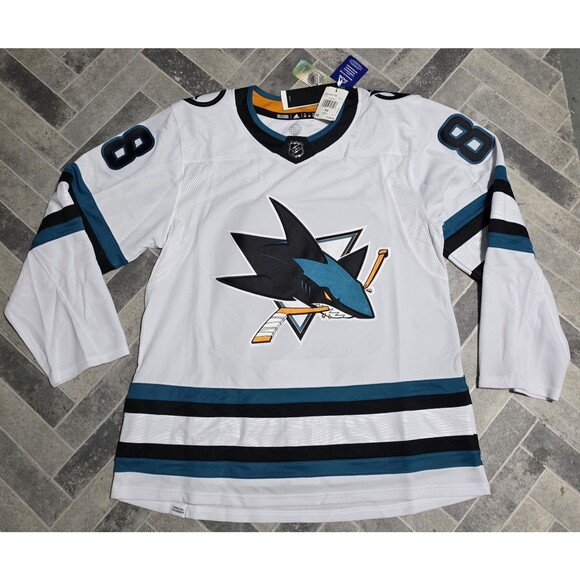 New AUTHENTIC ADIDAS BRENT BURNS SAN JOSE SHARKS NHL HOCKEY JERSEY SIZE 52 LARGE - Picture 1 of 16